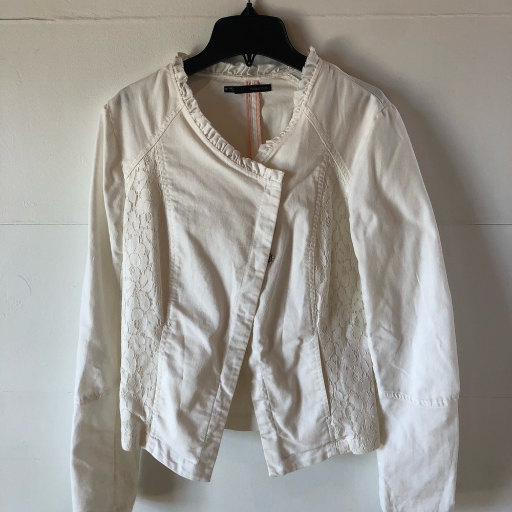 Maurice’s Women’s M Moto Lace Jacket Feminine FRIENDS Y2K 90’s Travel Quirky - Picture 1 of 6